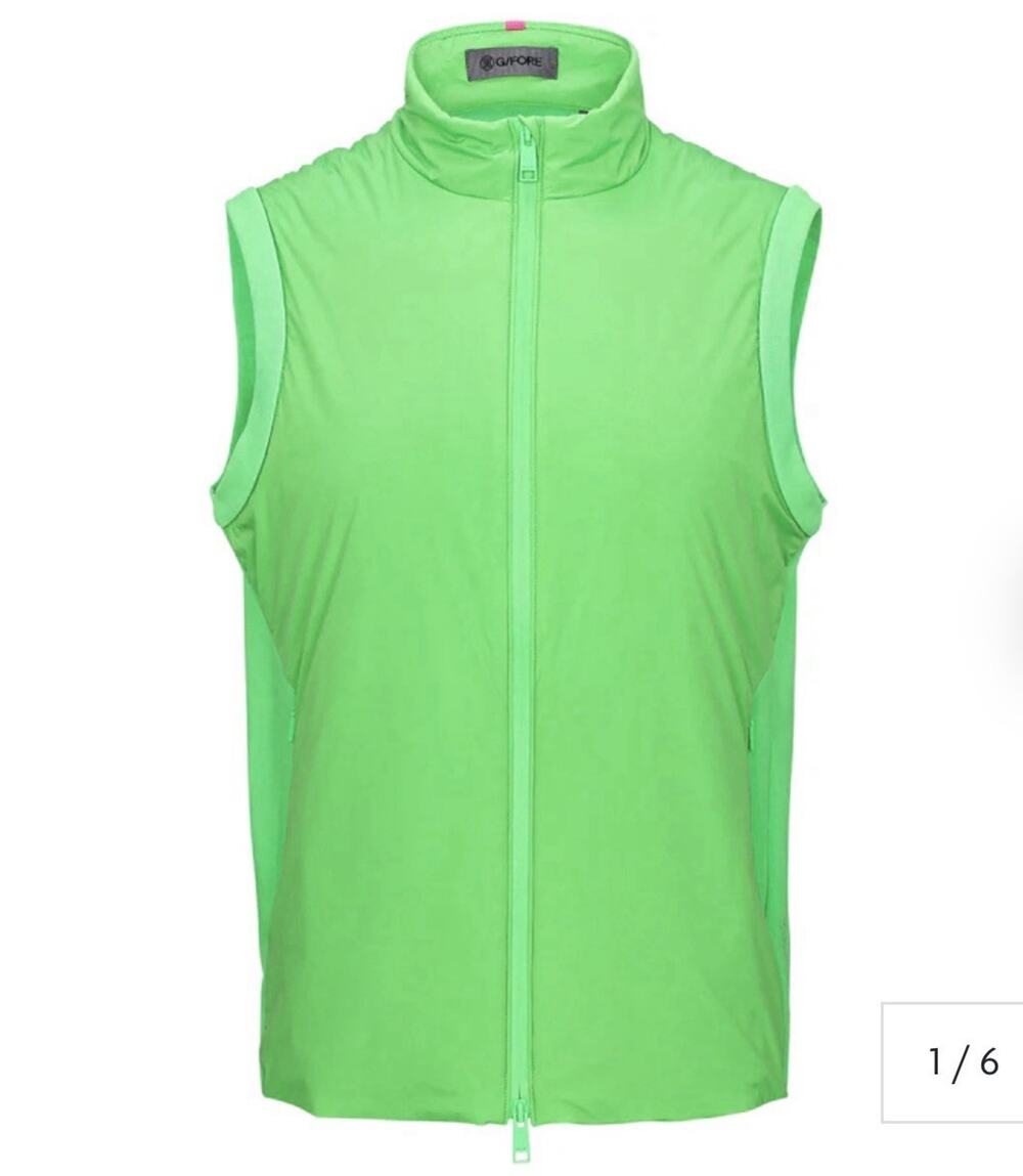 NWT G/Fore Vest Mens Medium The Maverick Hybrid Stretch Vest Lime Green Golf NWT